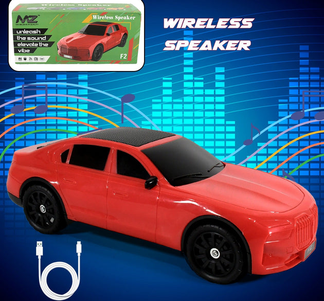 Wireless Bluetooth Speaker Portable Car Shape Music Speaker Support Bluetooth, TF Card, USB, Fm Radio Function Unique Shape Car Speaker