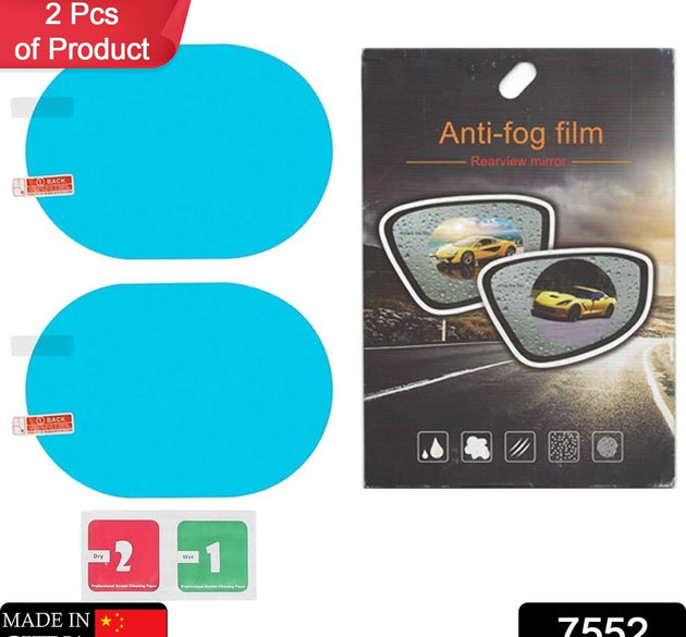 Anti-fog rearview mirror film for clear vision