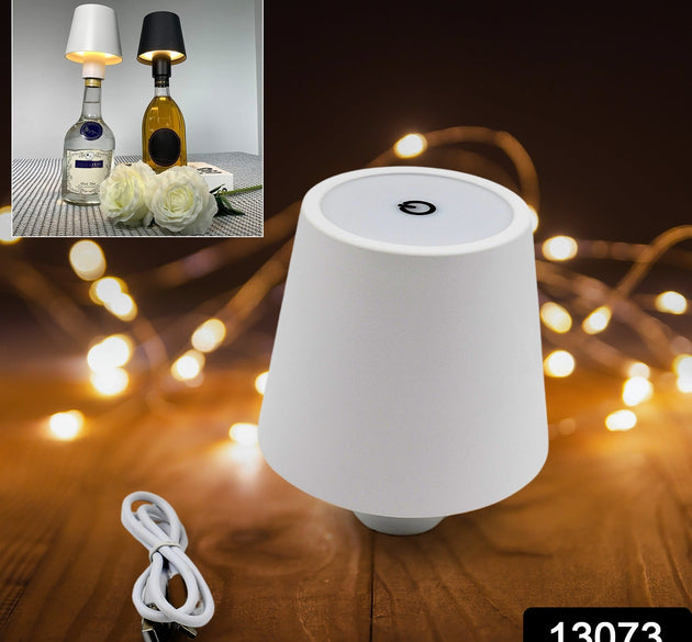 LED Dimmable Bottle Lamp 3 Color Temperature, Wireless Table Lamp for Indoor and Outdoor, USB Rechargeable Bottle Lamp for Family, Restaurant & Bar (1 Pc)