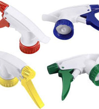 Replacement spray bottle nozzle, trigger type, made of durable plastic with an attached pipe.