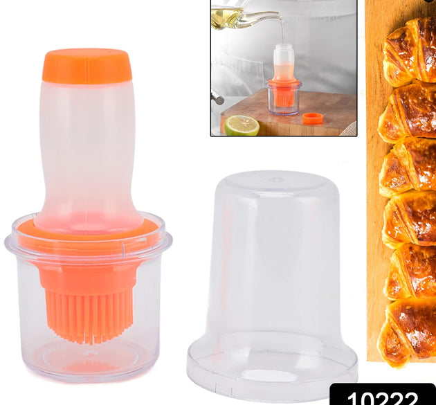 2 in 1 Portable Silicone Oil Bottle Brush with Lid