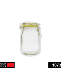 Plastic food storage jar with zipper and airtight seal, 150ml.