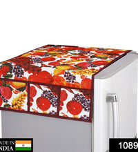 Fridge top cover featuring a fruit design, suitable for kitchen decor.