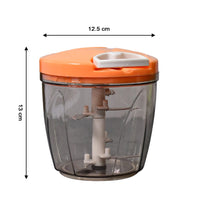 Compact 6 blade manual food chopper for efficient chopping