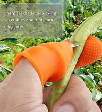 V thumb cutter for fruits and vegetables, detailed view.