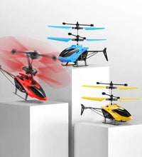 Remote control helicopter with vibrant colors