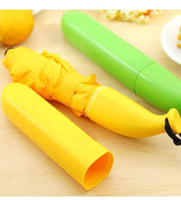 Mini foldable umbrella in banana shape, fashionable and portable.