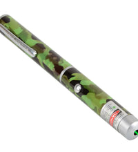 Green laser pointer pen with adjustable beam for multiple designs.