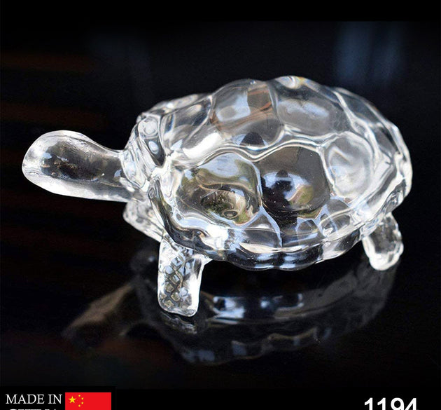 Crystal glass turtle-tortoise for Feng Shui and Vastu