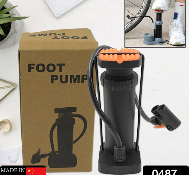 Portable Mini Foot Pump for Bicycle, Bike, and Car