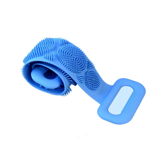 Silicone Body Back Scrubber Double Side Bathing Brush for Skin Deep Cleaning