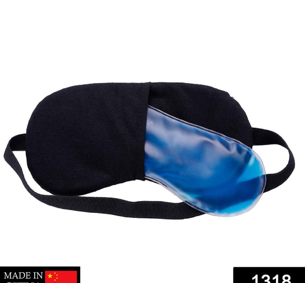 Ice pack sleeping mask in an eye mask design.