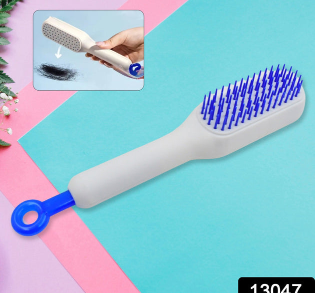 Self-Cleaning Hairbrush, Self-Cleaning Anti-Static Detangling Massage Comb, One-pull Clean Scalable Rotate Lifting Self Cleaning Hairbrush Hair Styling Tools