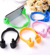 Hand-shaped mobile stand for easy phone support at home and office.