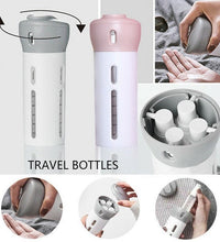 Travel set with refillable bottles