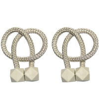 Decorative magnetic curtain tiebacks, 2-piece set, for a chic look.