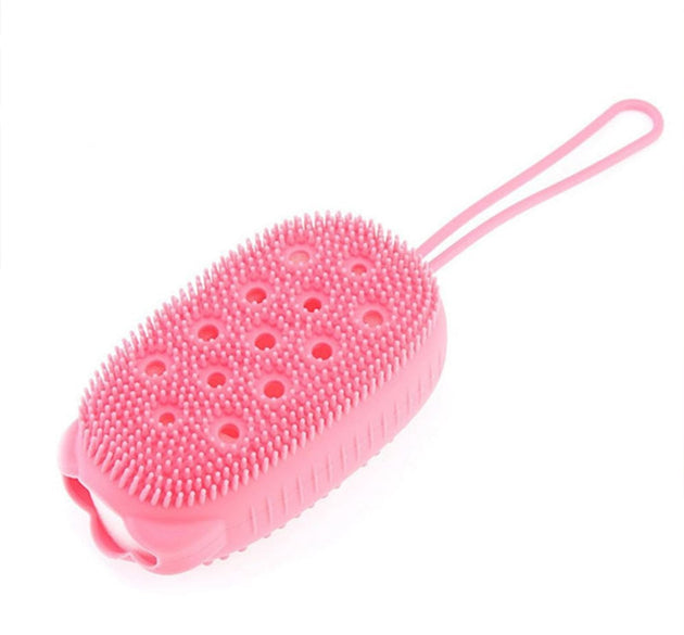 Bubble bath scrubber, super soft silicone body brush.