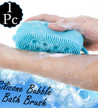 Body scrubbing brush, super soft silicone, bubble bath.