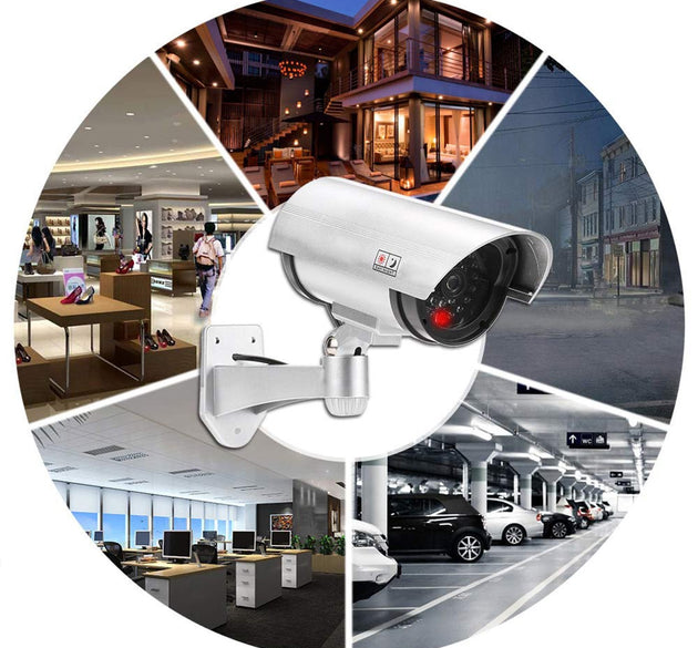 Dummy IR camera designed for outdoor security, looks like a real CCTV camera.