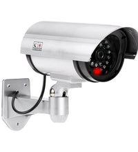 Realistic dummy IR camera for outdoor security, simulates a working CCTV camera.