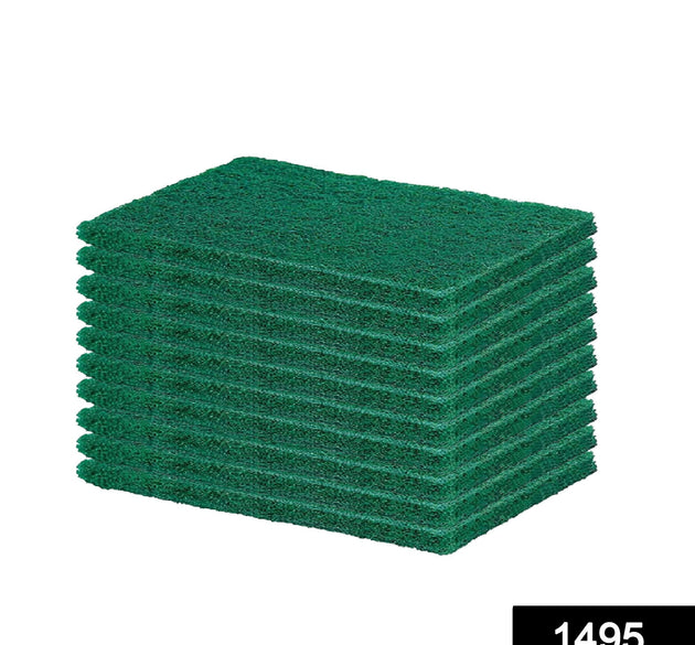 Green scrubber pads for cleaning kitchen utensils and tiles