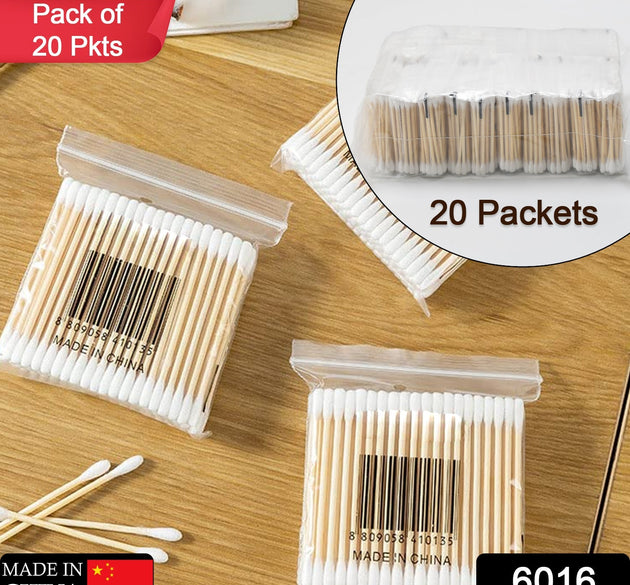 Bamboo cotton swabs with wooden handles