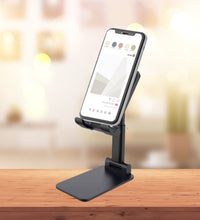 Foldable mobile stand with adjustable angles for hands-free use