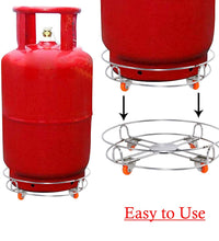 Movable cylinder trolley with strong wheels