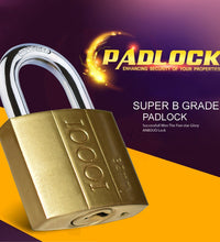 Strong padlock with key for lockers and storage units