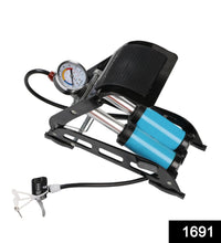 Portable foot pump for bike and car tires