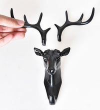 Decorative self-adhesive deer head hook for wall decoration