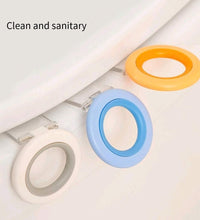 Sanitary toilet seat lifter handle for hands-free lifting