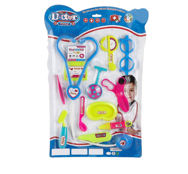 Multicolour doctor set for kids including various medical tools