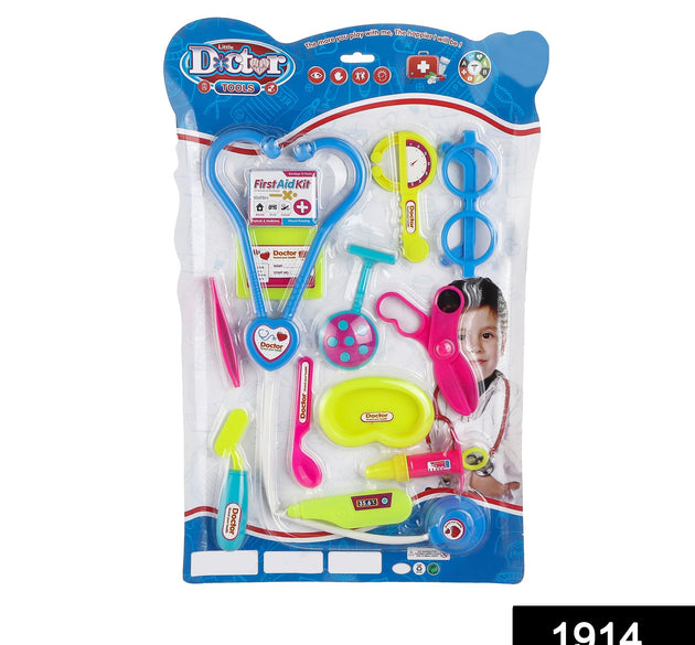 Multicolour doctor set for kids including various medical tools