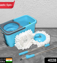 Floor mop with easy spin and bucket