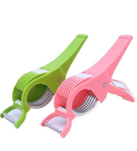 Easy-to-use vegetable cutter with peeler