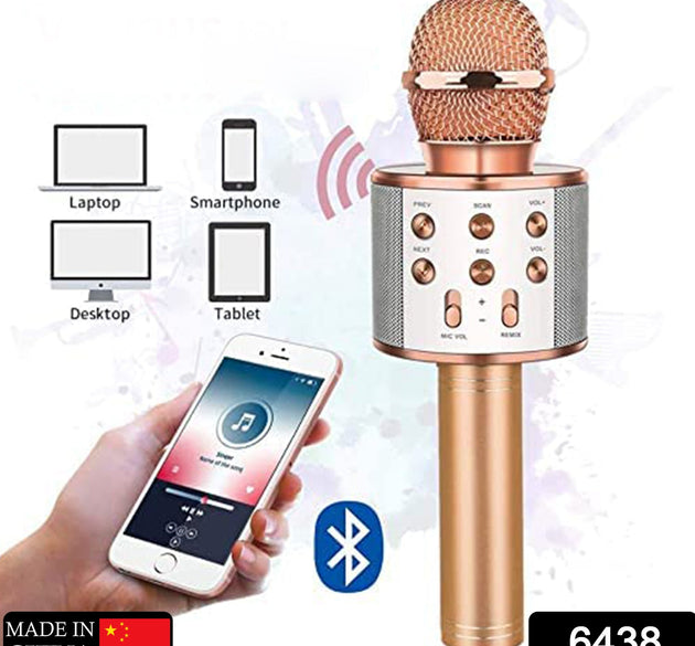 Bluetooth microphone with speaker for karaoke