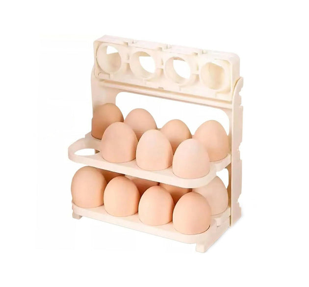 Plastic Foldable Egg Tray | 24 Grid Egg Storage Box (1 Pc)