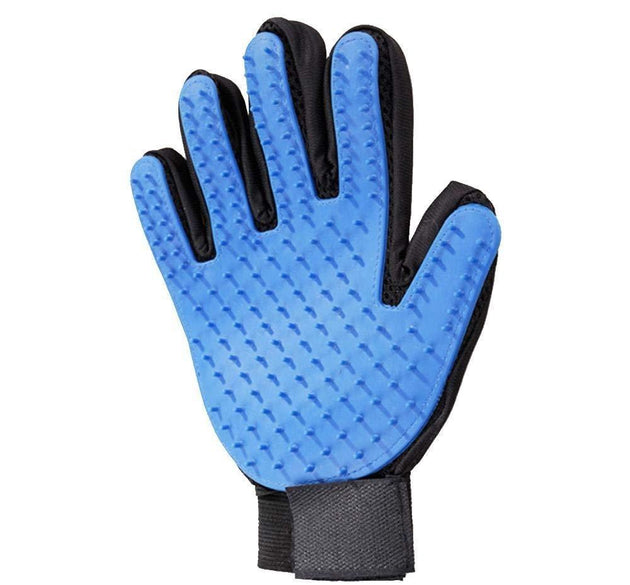 5-finger deshedding glove for pets.