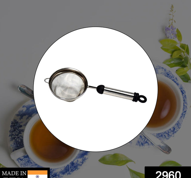 Stainless steel strainer for soup, juice, and tea