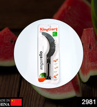 Stainless steel corer and slicer for melons and fruits