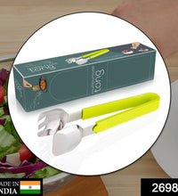 Practical salad serving tongs for holding and picking up food items.