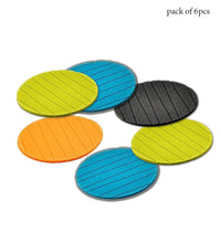 Round silicone cup mat coaster set