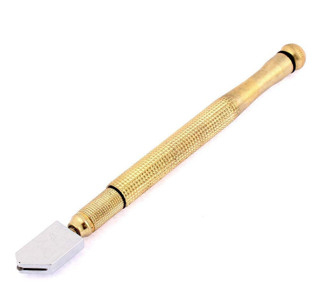 Gold metal glass cutter for precision.