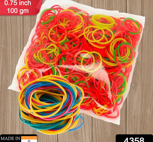 Multicolor Rubber Bands (Elastic & Reusable, Office & Home)