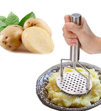 Hand masher for vegetables, dal, and baby food, made of stainless steel