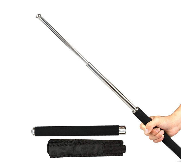 Collapsible self-defense stick extended