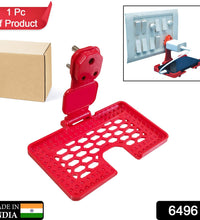 Mobile holder stand in red color.