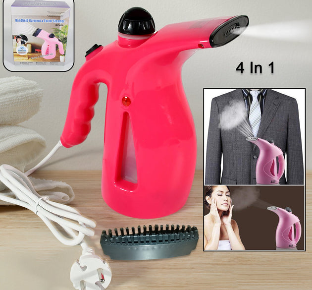 Portable 4 in 1 Handheld Garment Steamer & Facial Steamer Electric Iron Steam Portable Handy Vapor Steamer