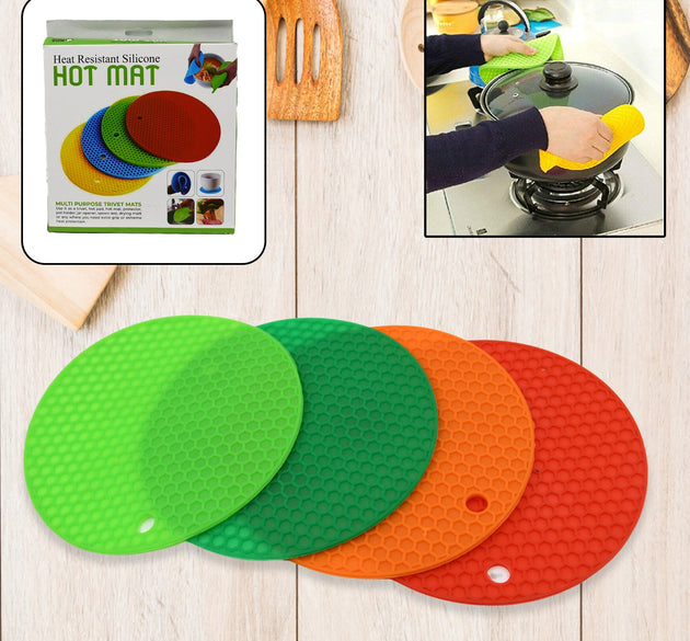 Silicone hot mat with non-slip surface